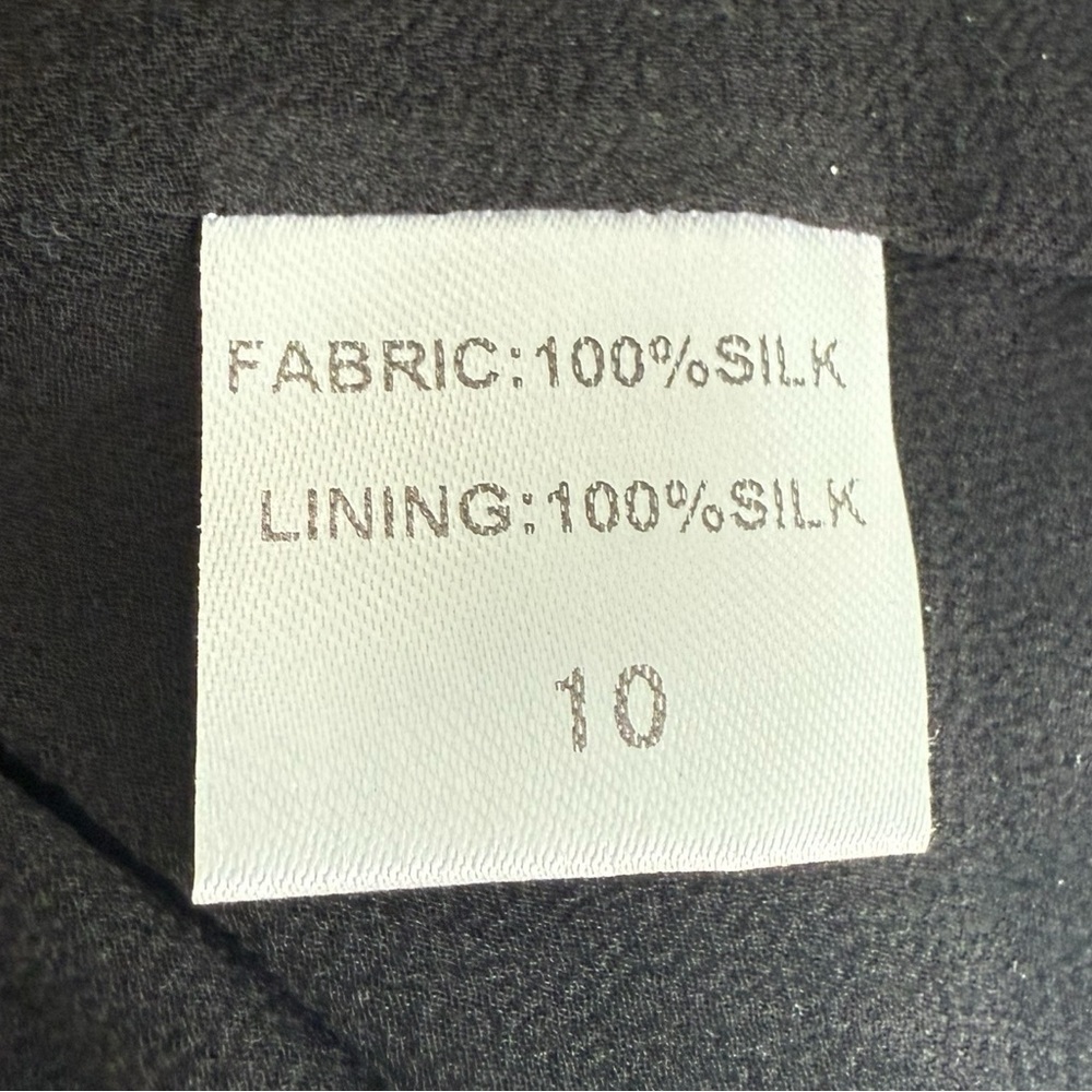 NEW JULIETTE LONGUET Silk Chic Black Ruffled Flower Detail A-Line Skirt Size 10 - Picture 7 of 8